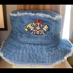 Y2K powerpuff girls bucket hat with fringe